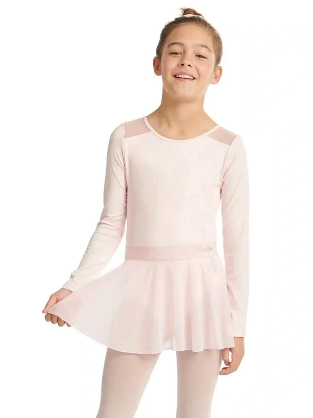Justice Long Sleeve Gymnastics And Dance Leotard For Girls With Mesh Inserts